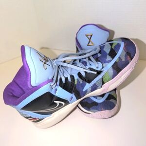 Nike Shoes Youth Size 7Y‎ Multi Camo Blue Violet Kyrie 8 Infinity GS DD0334-400